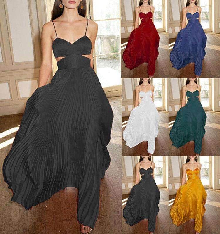 Women's New Suspender Solid Color Tube Top Dress - Trendha