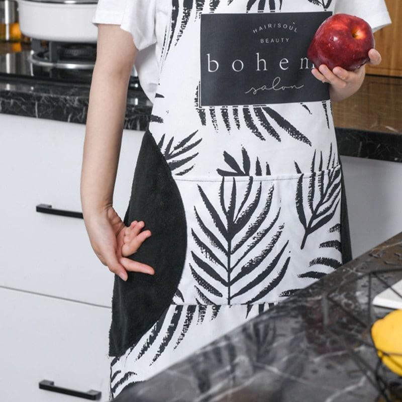 Black and White Print Apron - Trendha