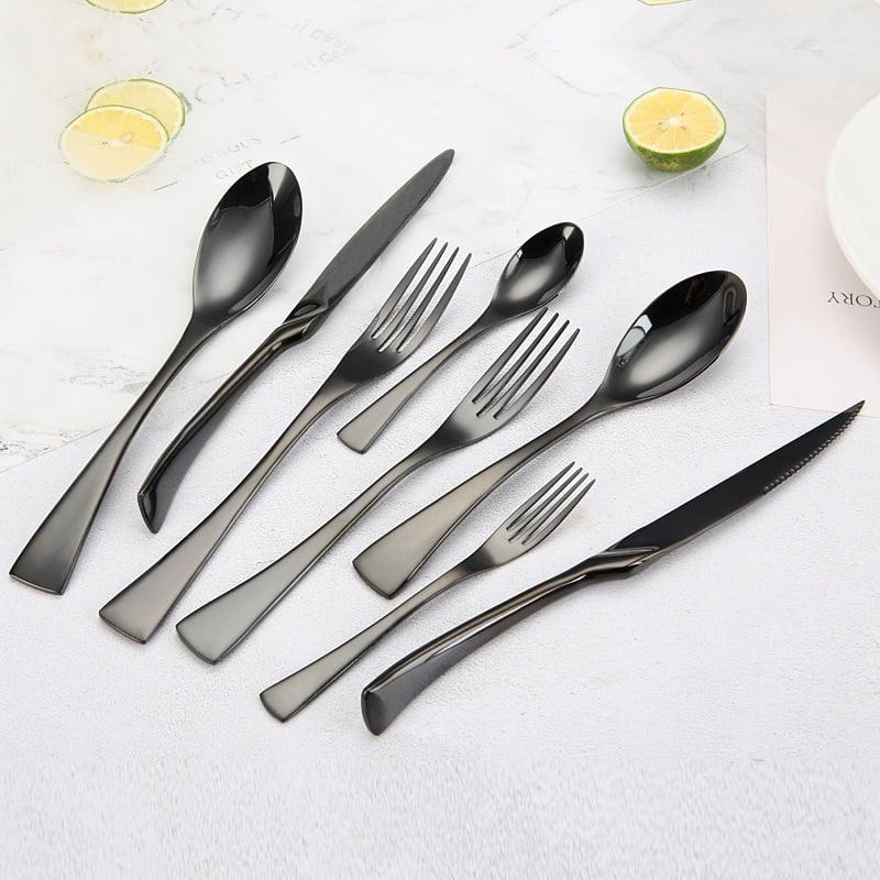 Black Flatware Stainless Steel
