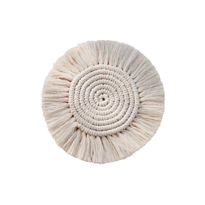 Bohemian Style Macrame Cup Pad Candle - Trendha