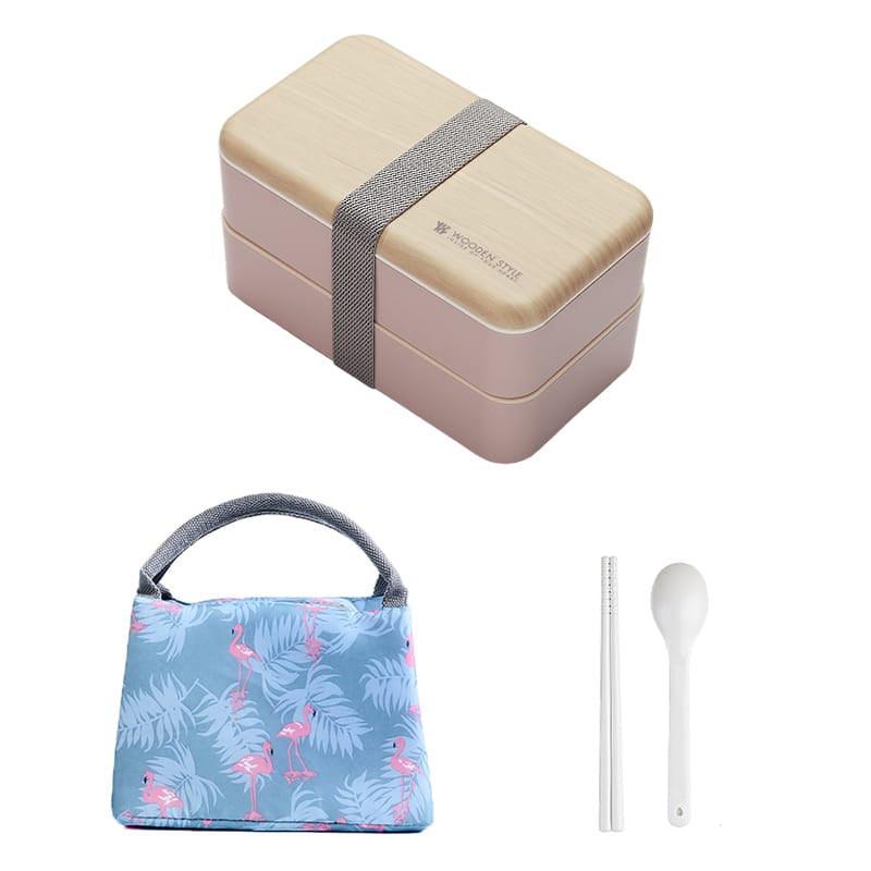 BPA Free Double Layer Lunch Box with Spoon/Chopsticks - Trendha