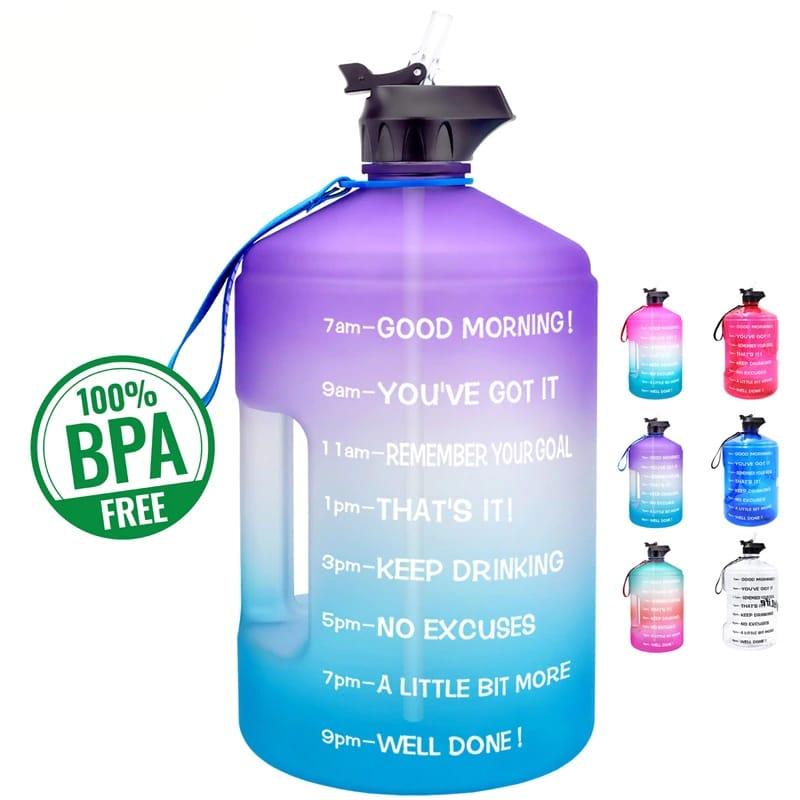BPA Free Plastic Drinking Water Bottle with Straw - Trendha