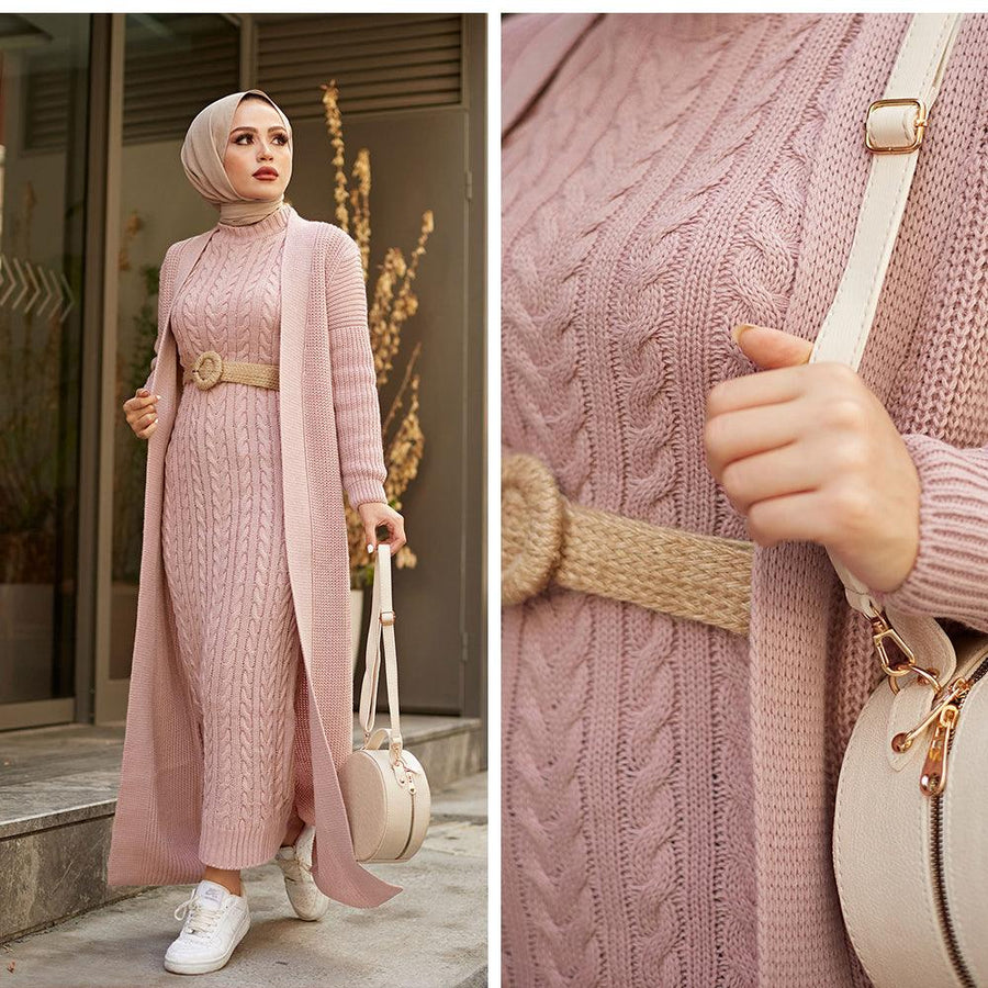 Women Dress New Season Autumn Winter Piece Hijab Knitwear - Trendha