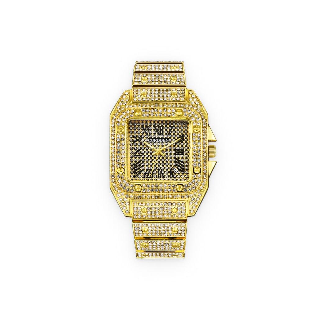 Gold Square Watch - Trendha