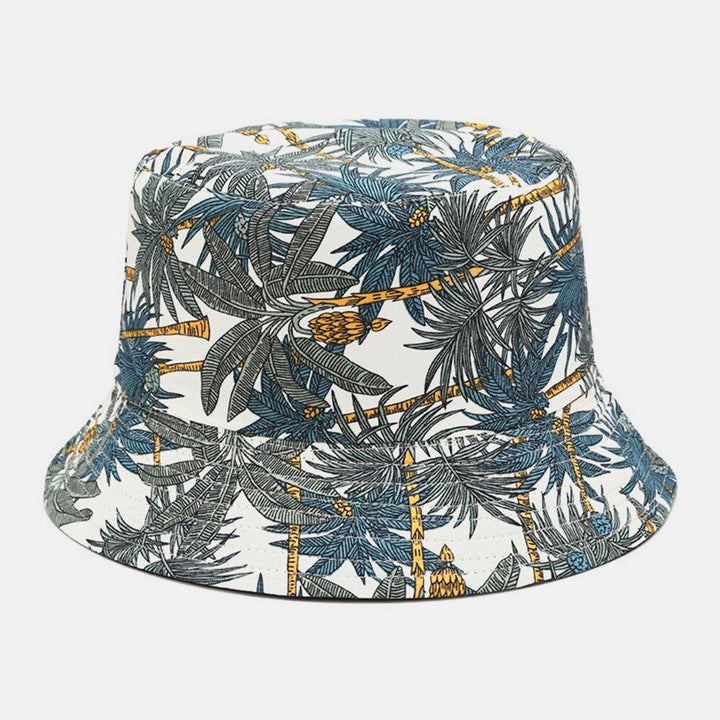Women & Men Banana Tree Pattern Double-Sided Outdoor Casual Sunshade Bucket Hat - Trendha