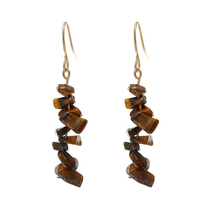 New Natural Crystal Stone Women's Earrings - Trendha