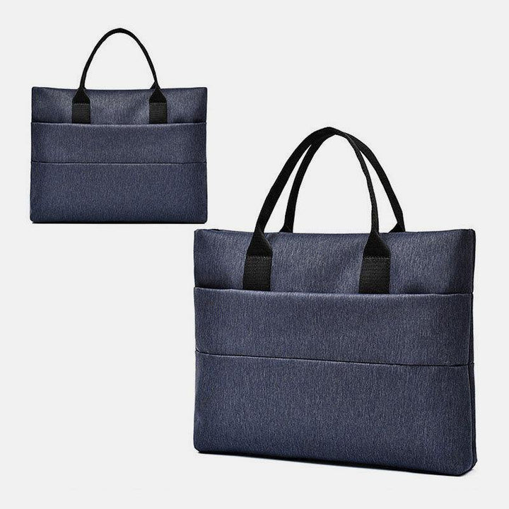 Men Canvas Multi-layer Casual Business Outdoor Portable 13.3 Inch Laptop Bag Handbag - Trendha