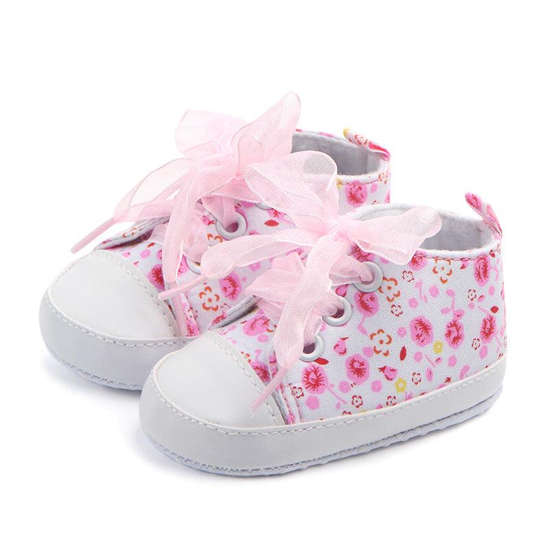 Girl's Ribbon Floral Pattern First Walkers - Trendha
