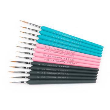 10 PCS 00000 Hook Line Pen Watercolor Soft Hair Painting Brush for Acrylic Painting - Trendha