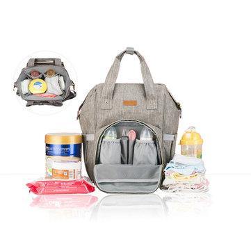 IPRee® Waterproof Mummy Backpack Travel Maternity Nappy Diaper Bag Large Capacity Baby Bag - Trendha