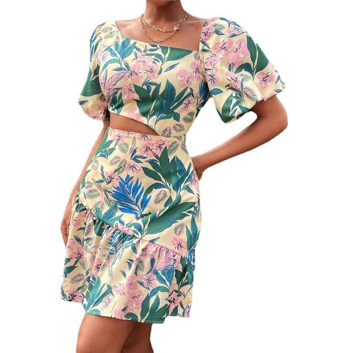 Womens Dresses Large Size Floral Print Dress - Trendha