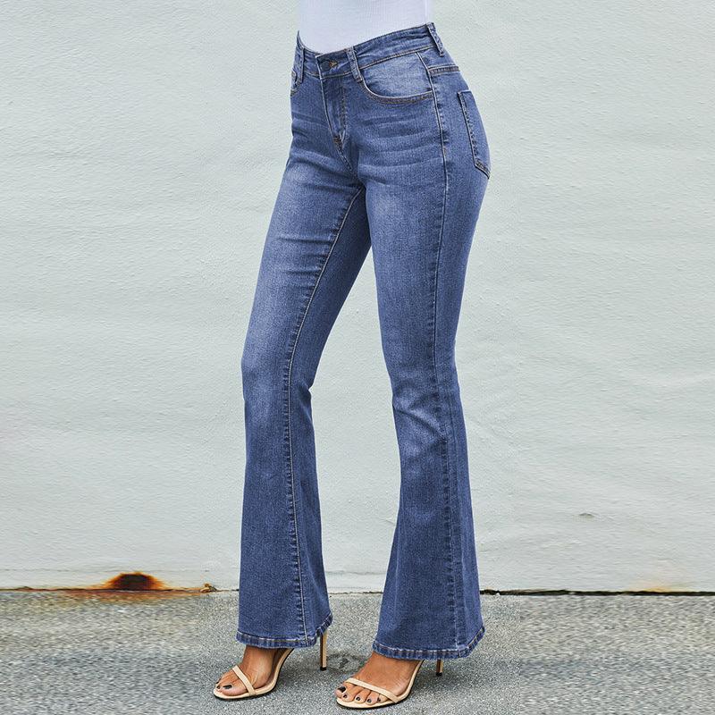 Women's High-Waist Flared Trousers