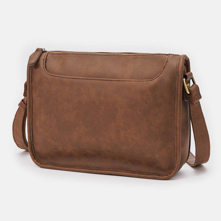 Men PU Leather Large Capacity Vintage 6.3 Inch Phone Bag Messenger Bag Crossbody Bags Shoulder Bag - Trendha