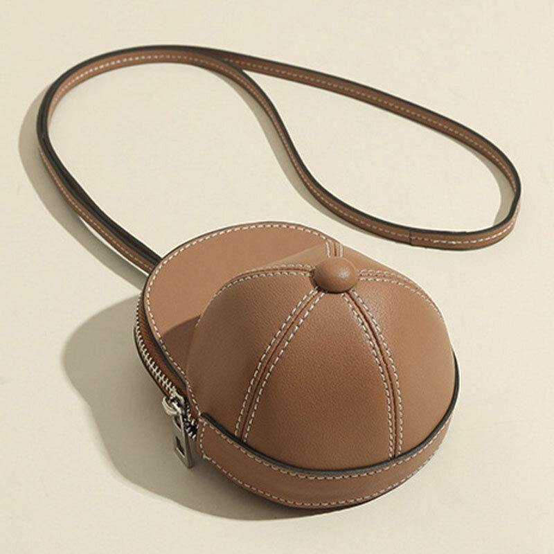 Women Faux Leather Baseball Hat Shape Causl Creative Shoulder Bag Crossbody Bag - Trendha