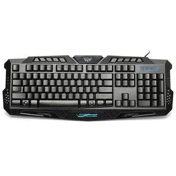 M200 USB 3 Colors LED Backlit Wired Gaming Keyboard - Trendha
