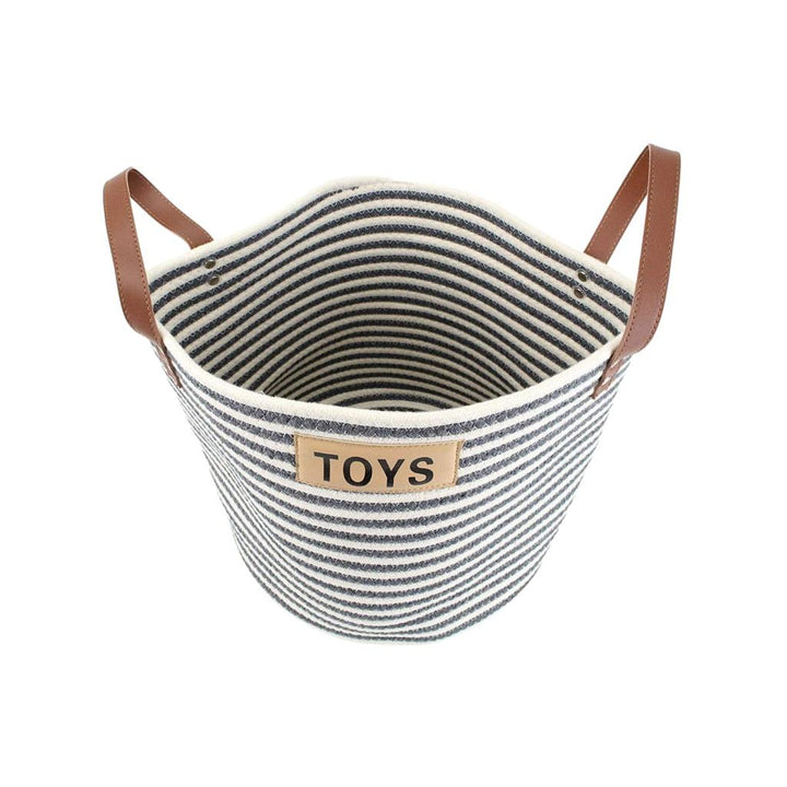 Cotton Rope Pet Toy Storage Basket - Trendha