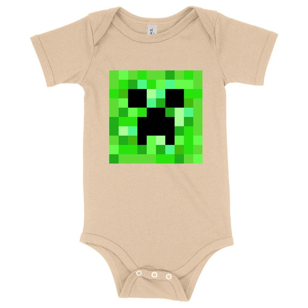 Baby Jersey Creeper Onesie - Minecraft Onesie - Trendha