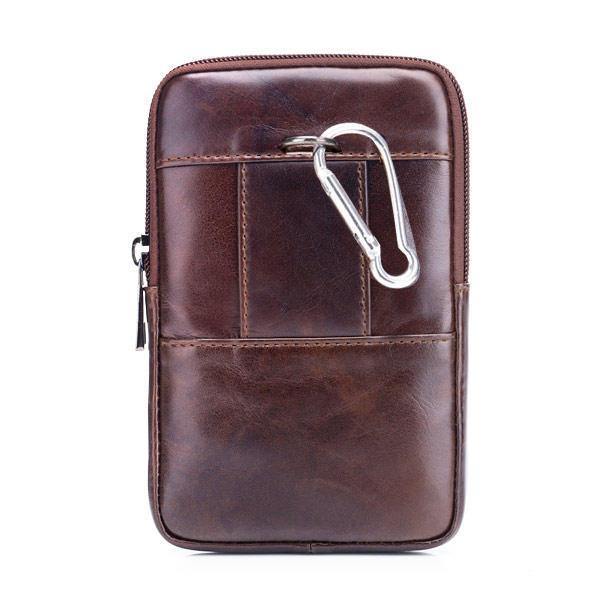 Bullcaptain Bag Men Genuine Leather Loop Belt Phone Bag - Trendha