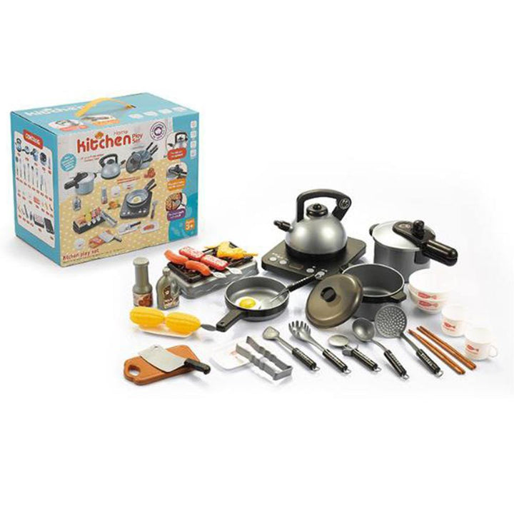 Four Kinds of Mock Plastics Kitchen Ware Set with Sound & Light Barbecue Toys for Kids - Trendha