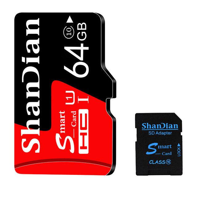 ShanDian High Speed 8GB-256GB Class 10 SD/TF Memory Card Flash Drive With Card Adapter For iPhone 12 For Samsung Galaxy S21 Smartphone Tablet Switch Speaker Drone Car DVR GPS Camera - Trendha