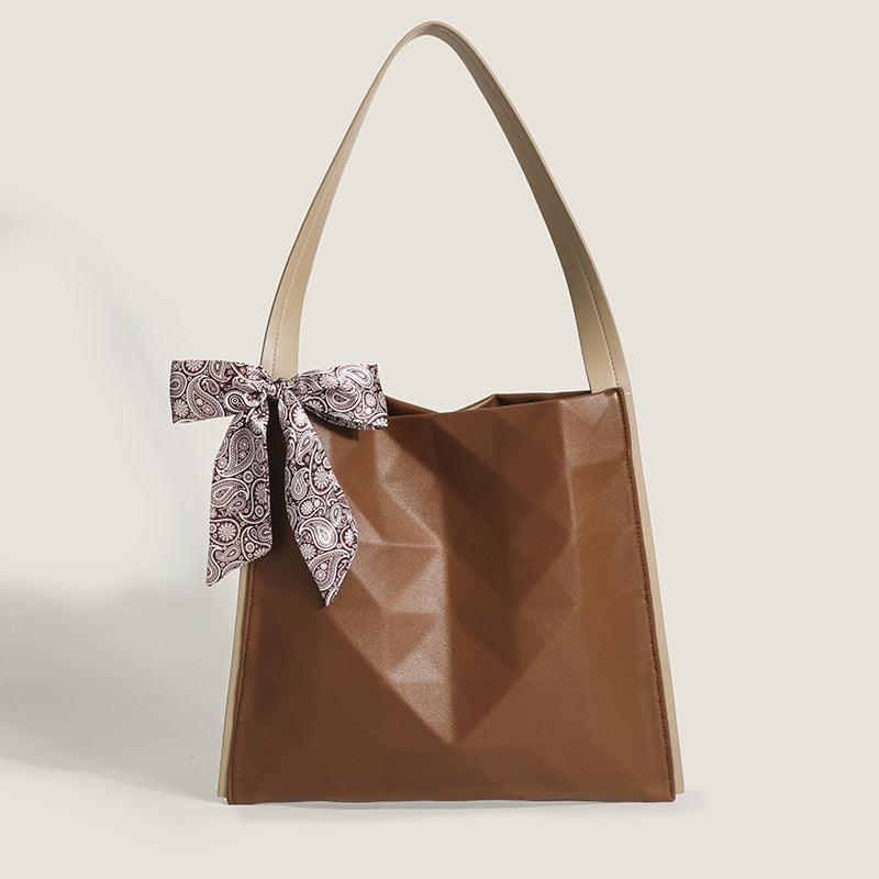 Large-capacity Tote Bag Fashion Geometric Rhombus One-shoulder - Trendha