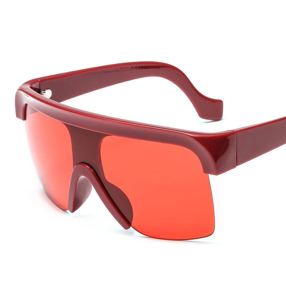 Modern Retro Big Box Flat Top Sunglasses - Trendha