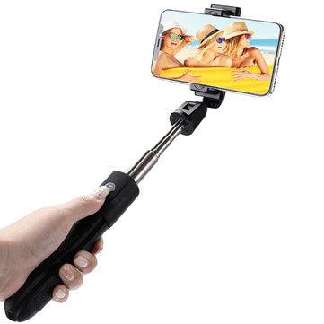 Universal bluetooth4.0 Remote Rotation Wireless Selfie Stick Tripod Portable for Mobile Phone Live Broadcast - Trendha