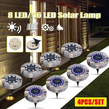 4PCS Solar Powered LED Lawn Light Outdoor Garden Waterproof Landscape Lamp - Trendha