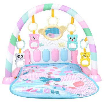 3-in-1 Plastic Baby Gym Play Mat Lay Play Fitness Fun Piano Light Musical Toys - Trendha