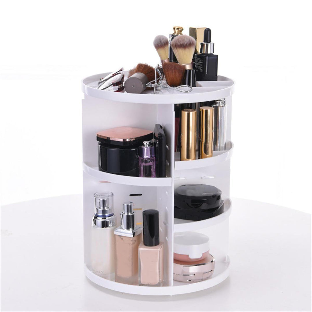Cosmetic Makeup Organizer Storage Box Shelf 360° Rotating Display Acrylic Makeup Storage Baskets - Trendha
