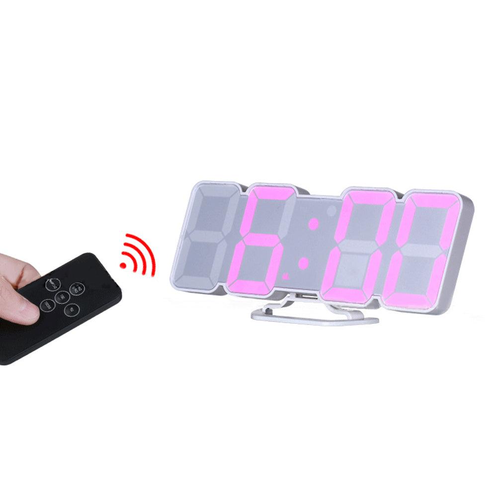 Loskii HC-26 3D Colorful LED Digital Clock - Remote Control Temperature Alarm Clock - Trendha