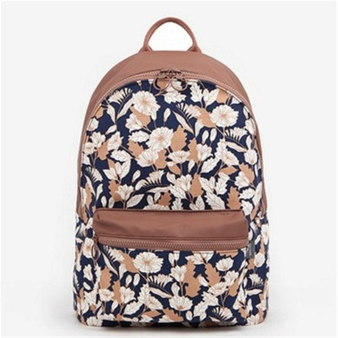 Women Flamingo Cartoon Printing Backpack Floral Casual Girl School Bag - Trendha