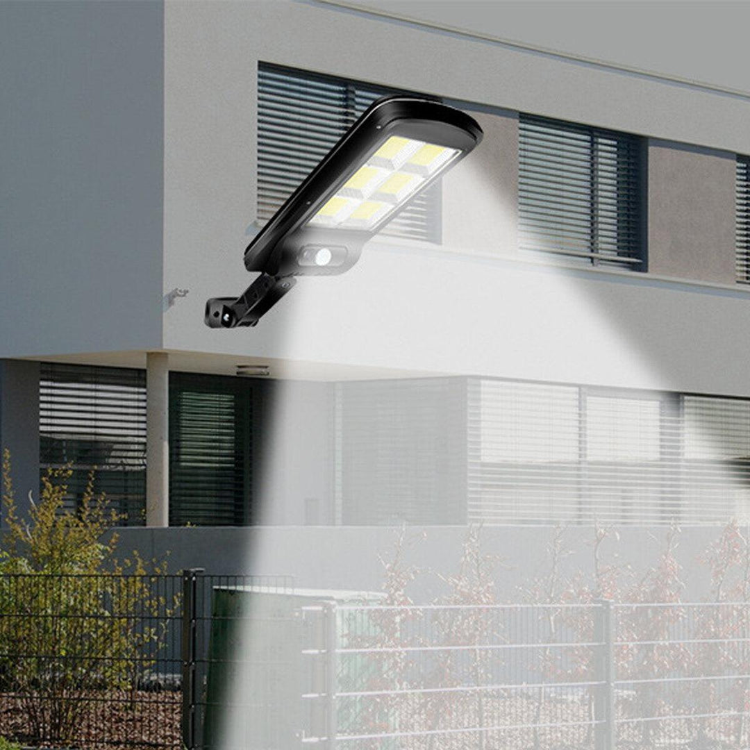 Solar Powered LED COB Street Light PIR Motion Sensor Outdoor Garden Wall Lamp+Remote Control - Trendha