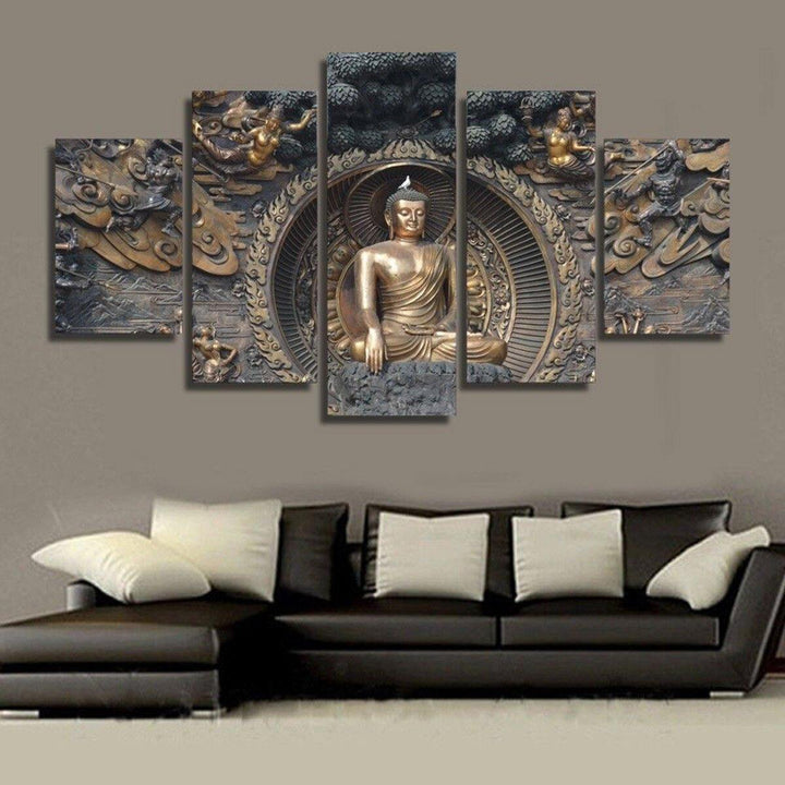 5PCS Modern Canvas Pictures Wall Art Decor Paintings Posters Statue - Trendha