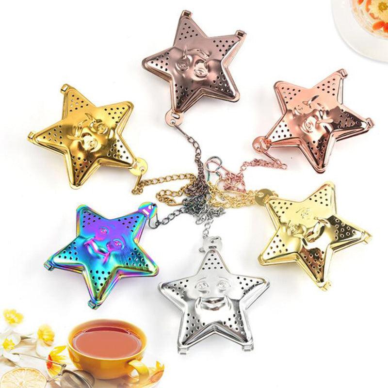 Hangable Stainless Steel Star-shaped Tea Leaking Tea Ball - Trendha