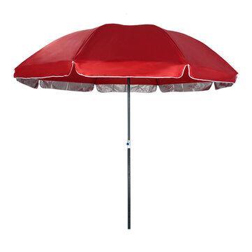 180CM Diameter Outdoor Garden Patio Beach Umbrella Parasol Sun Shade Umbrella UV Sun Protection Shelter - Trendha