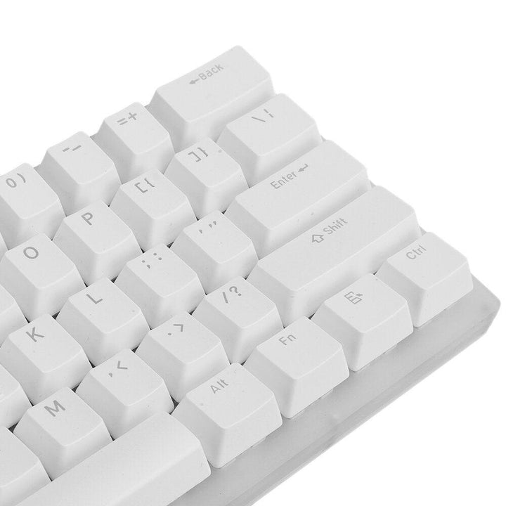 GamaKay K61 Mechanical Keyboard 61 Keys Hot Swappable Type-C 3.1 Wired USB Translucent Glass Base Gateron Switch ABS Two-color Keycap NKRO RGB Gaming Keyboard - Trendha