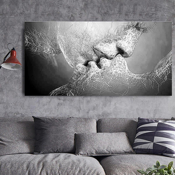 Black & White Love Wall Art Picture Print Abstract Arts on Paintings For Room Decorations - Trendha