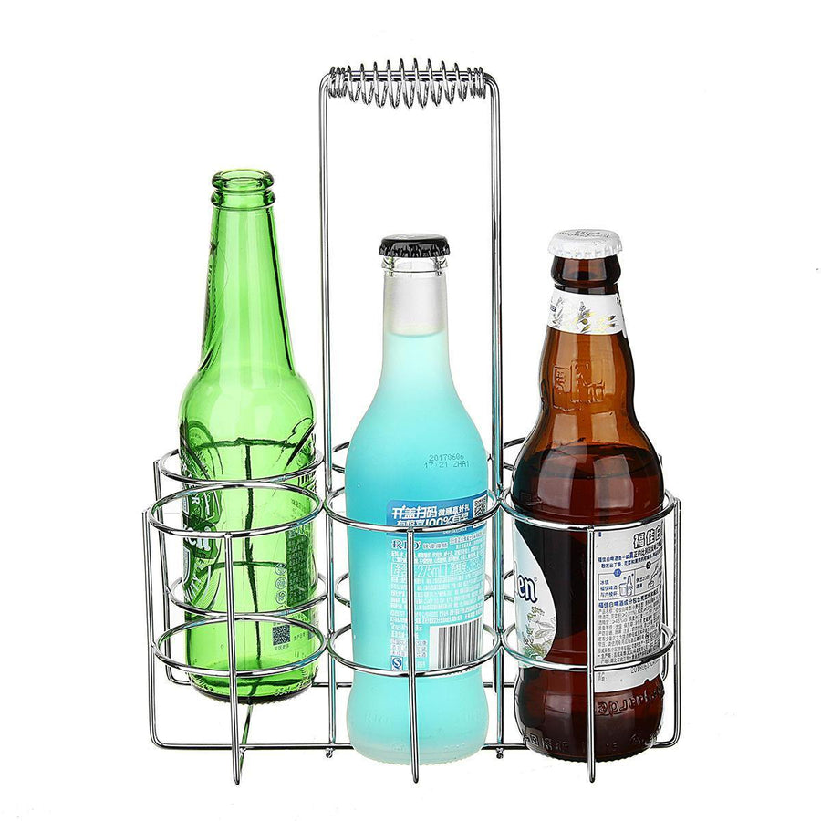 6 Bottles Metal WineLiquor Cabinet Storage Rack Stand Holder Bar Kitchen Display Decor - Trendha
