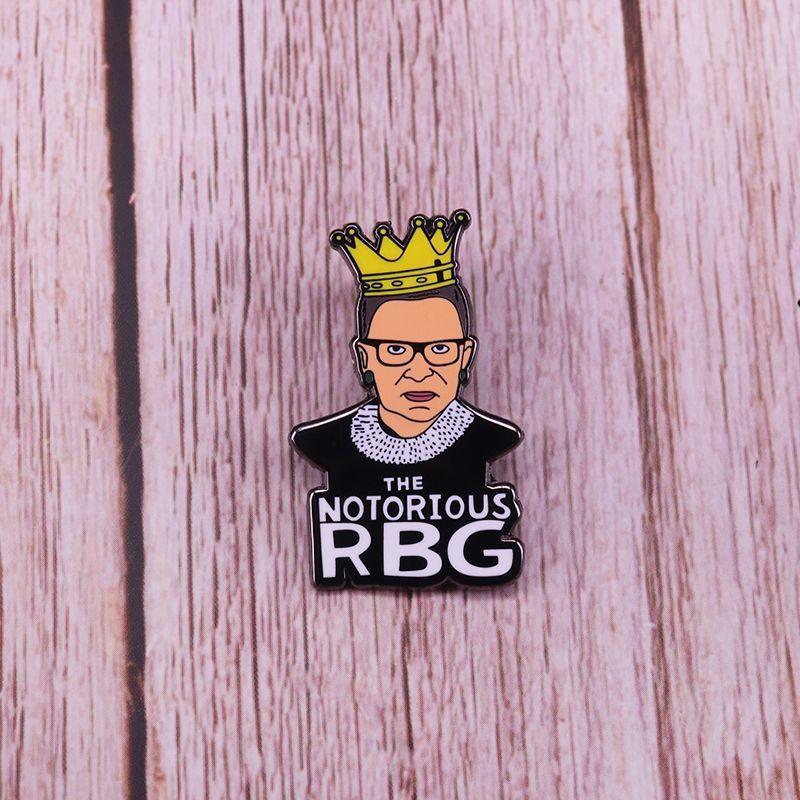 Li Huang Infamous RBG Feminism Badge Ruth Ginsburg Women's Equality Brooch - Trendha