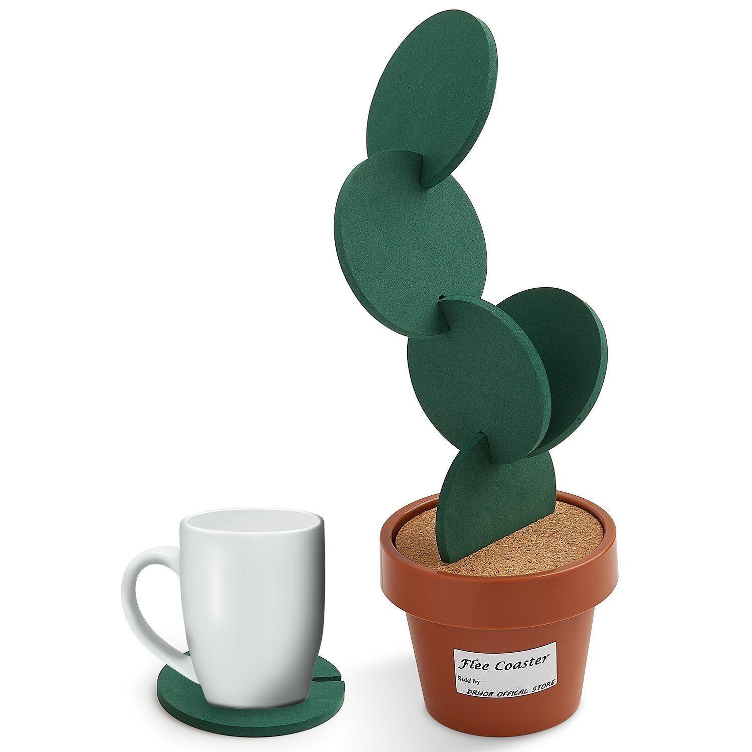 Cactus Shaped Coasters 6 Pcs Set - Trendha