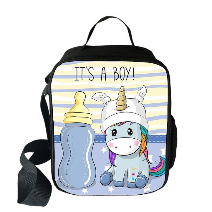 Cartoon Unicorn Printed Lunch Bag for Kids - Trendha
