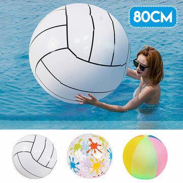 80cm Inflatable Beach Ball Adult Kids Swimming Pool Water Toys Summer Water Sport Play Ball Gift Camping Beach Travel - Trendha