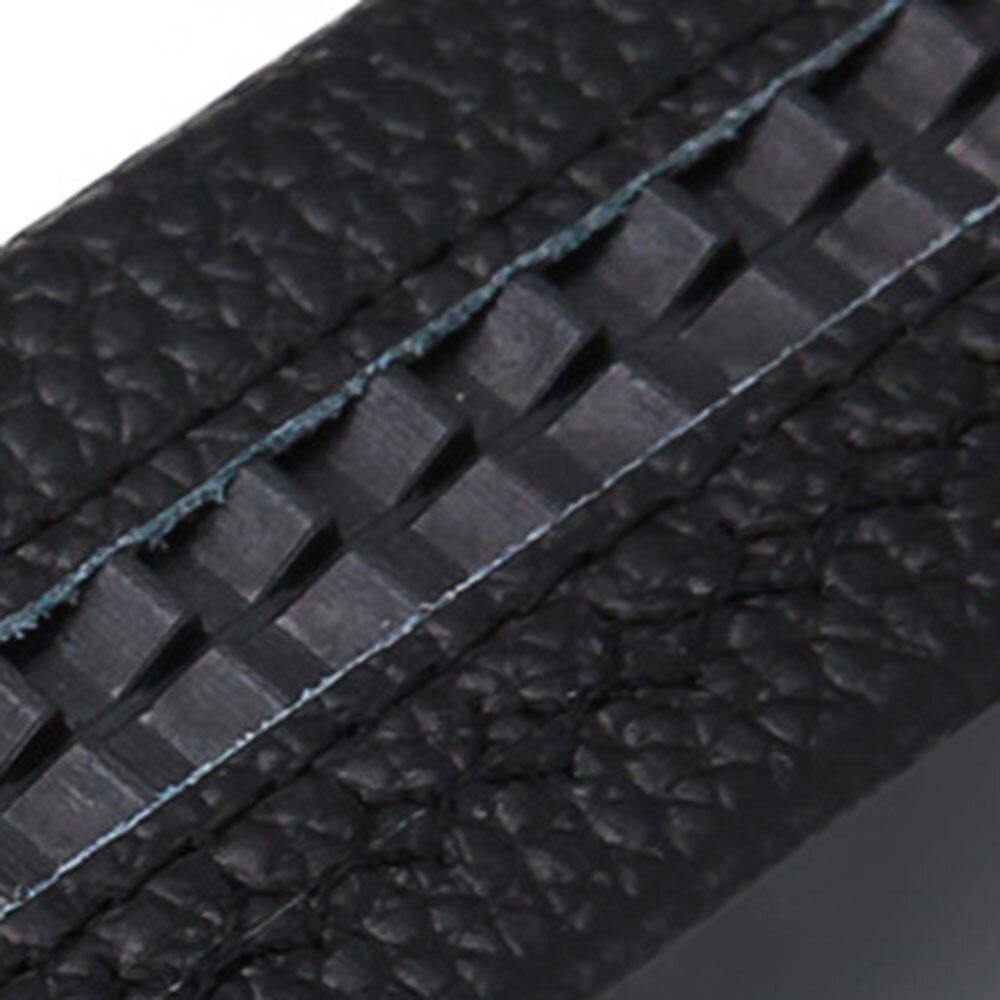 Men PU Leather 125CM Ratchet Dress Belt Automatic Buckle Business Jeans Suits Cowhide Belt - Trendha