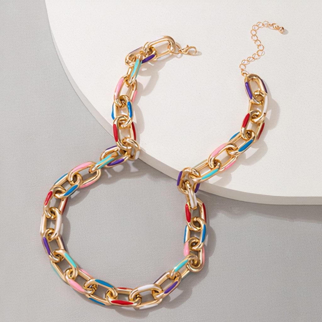 Colorful Cable Chain - Trendha