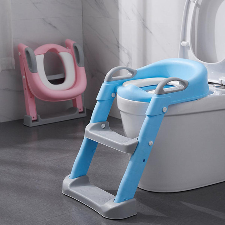 Toddler Toilet Soft Chair Potty Training Seat with Step Stool Ladder Step Up Training Small Household Chair Supplies - Trendha