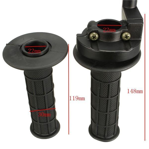 7/8inch 22mm Throttle Hand Grips Twist with Cable ATV Quad Pit Dirt Bike 50cc to190cc - Trendha
