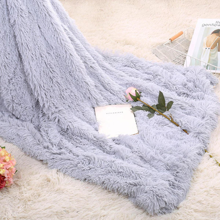 160x200cm/130x160cm MECO Large Luxury Shaggy Blankets With Heart Carpet Faux Fur Long Pile Throw Sofa Bed Soft Warm Blanket Shaggy Fluffy Rug - Trendha