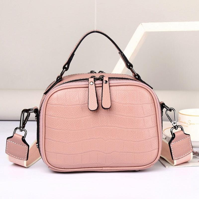 First Layer Cowhide Crossbody Handbag - Trendha