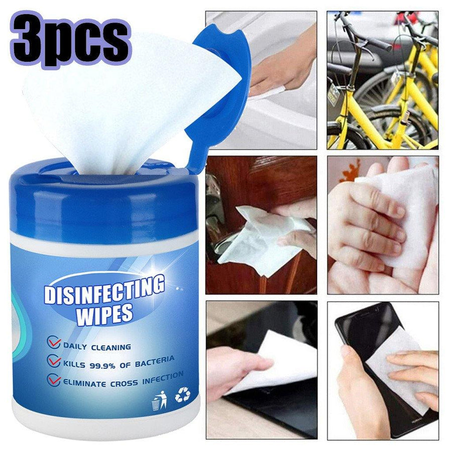 3 bottles of sterilized wipes 60 puffs portable 75g alcohol wipes 5ml - Trendha